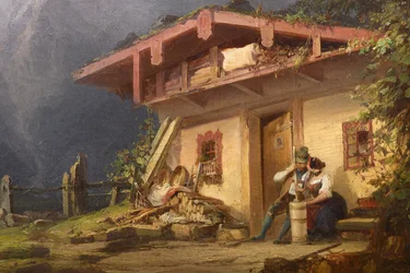 Alpine Landscape with Building